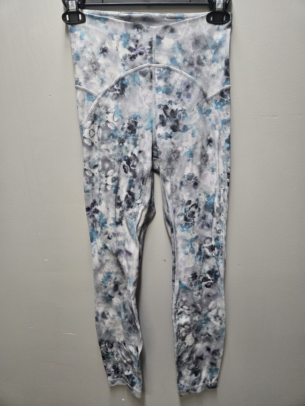 Lululemon Womens 6 Align Legging Pants 26” Teal Gray Printed Athletic Yoga
